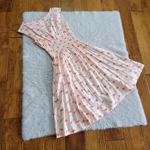 Kate Spade Silk Floral Pink Sleeveless Dress